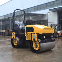 Compacteur vibrant à double tambour de 3 tonnes, à moteur diesel, autoporté, hydraulique, pour travaux sur l'asphalte et le sol