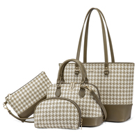 Tas Wanita Model Terbaru 2026 4pcs/set Set Tas Fashion 4 in 1 Bahan Kulit PU Dompet Tas Jinjing Tas Selempang untuk Wanita Tas Mewah