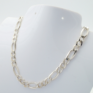 Usine en gros 5.8mm d'épaisseur 925 diamant coupe figaro chaîne en argent sterling rouleau pour hommes bracelet collier <span class=keywords><strong>gramme</strong></span> - Product Image 5