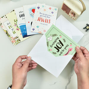 Tarjeta de Felicitación Personalizada para Varias Ocasiones, Colorida, en Blanco, para Mensajes Escritos a Mano, Bendiciones, Invitaciones, Tarjeta de Regalo de Papel con Sobres - Product Image 1