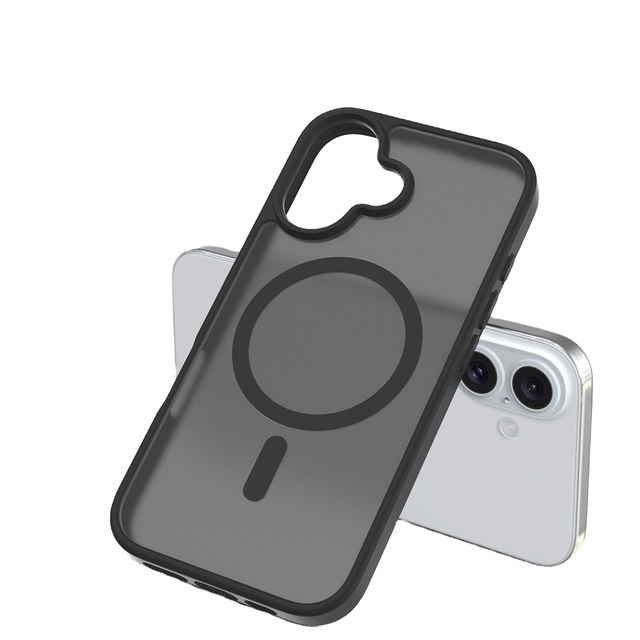 2024 New Luxury Matte Translucent Magnetic Wireless Charging Phone Case for iPhone 16 15 14 Pro Max Magnets Shockproof Case