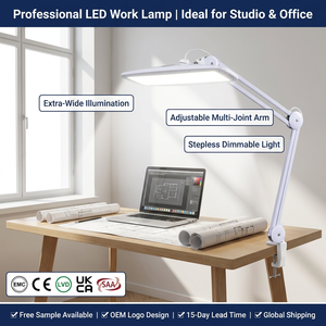 Custom Computer Mainframe Repair Identification of Counterfeits Task Lamp Led Swing Arm Desk Working <b>Light</b> With <b>Clamp</b> - Product Image 1