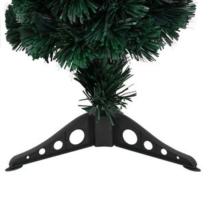 W2B VidaXL 2 Ft albero di natale artificiale di alta qualità nero verde fibra ottica luci di plastica personalizzabili in piedi decorazioni - Product Image 6