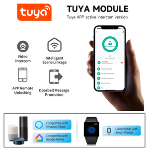 قفل باب ذكي ببصمة الإصبع وفقًا للمعايير الأمريكية مع تطبيق تويا وفيديو ثنائي الاتجاه، متوافق مع الأبواب الفولاذية، فتح بالرمز/البطاقة/المفتاح/التطبيق - Product Image 2