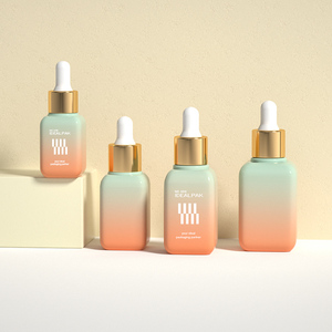 Bouteille d'huile d'emballage de cosmétiques de luxe 10ml 30ml Flacon compte-gouttes carré en verre dépoli - Product Image 4