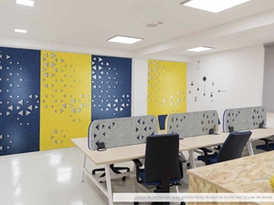 Paneles acústicos de fibra de poliéster insonorizados, divisor de espacio acústico colgante <span class=keywords><strong>para</strong></span> habitación, Panel de privacidad acústico de fieltro de mascotas - Product Image 2