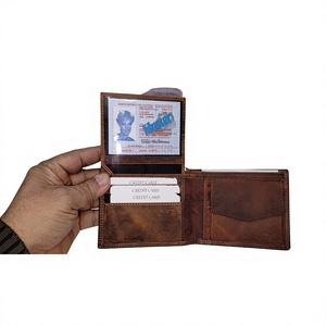 Portefeuille court en cuir véritable imperméable pour homme, personnalisé avec broderie de lettres, par BS International – Idéal comme cadeau - Product Image 6