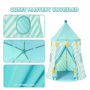 Tente de jeu pop-up pour enfants de qualité supérieure, en tissu ultra doux, pour l'intérieur et l'extérieur, avec étoiles et fenêtre - Product Image 3