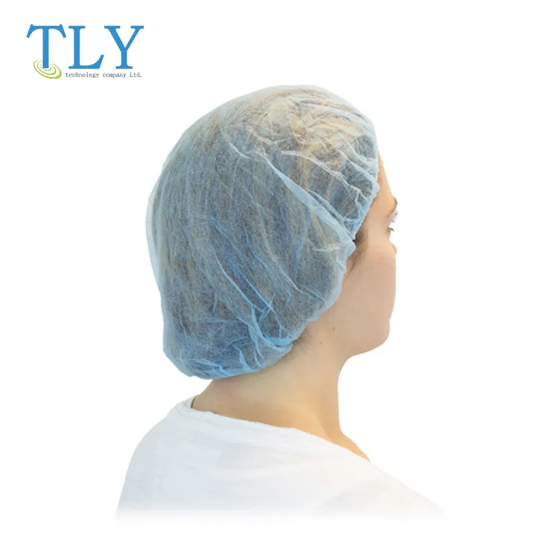 2000 Pcs Pack 21" Disposable Nonwoven Bouffant Caps Hair Net for Hospital Salon Spa Catering and Dust-free Workspace