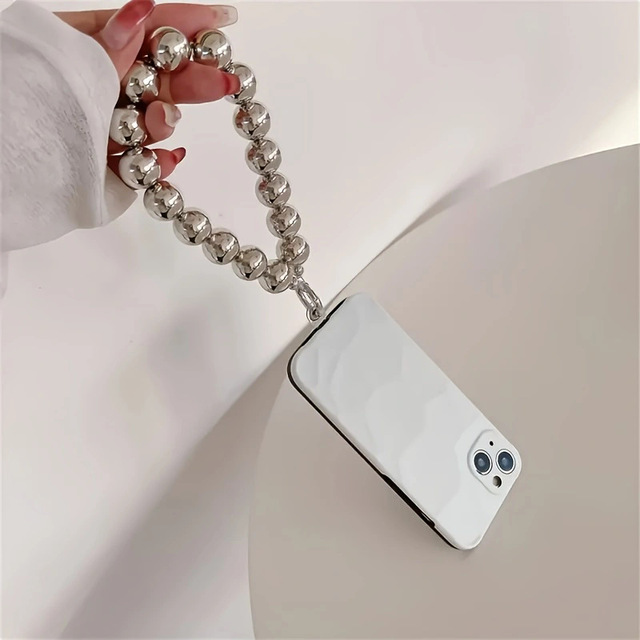 Y2K Anti Theft Acrylic Beaded Phone Wrist Strap Universal Cell Phone Bracelet Safety Lanyard Chain Women Wristlet Wristband Rope