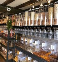 Distributeur mural de céréales, riz et aliments secs pour bonbons, noix et grains en vrac