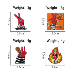 Broche Lapin <span class=keywords><strong>de</strong></span> la série animée <span class=keywords><strong>Prison</strong></span> <span class=keywords><strong>Break</strong></span> avec design effet goutte d'huile, accessoire <span class=keywords><strong>de</strong></span> sac à dos en alliage, badge animalier mignon en forme <span class=keywords><strong>de</strong></span> lapin, vente en gros - Product Image 4