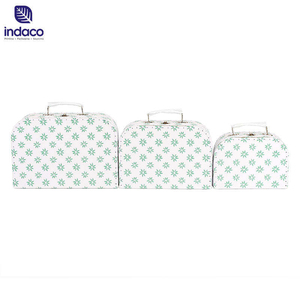 Set of 3 <b>Christmas</b> Paper Cardboard Suitcase Gift Packaging Favor <b>Box</b> with Handle - Product Image 2