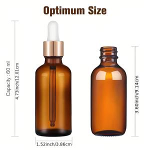 Flacone in vetro con contagocce in vetro da 50ml 100ml con tappo contagocce dorato per olio essenziale - Product Image 4