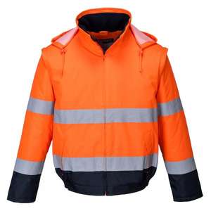 PORTWEST - C464ONRXL Veste essentielle haute visibilité 2-en-1 orange/bleu marine-EAN 5036108317868 HI-VIS WORKWEAR - Product Image 1