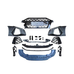 Kit carrosserie <span class=keywords><strong>RS3</strong></span> Bodikits pour Audi A3 S3 Pare-chocs avant avec calandre en maille de radiateur et lèvre avant en matériau PP 2020 2021 <span class=keywords><strong>2022</strong></span> - Product Image 1