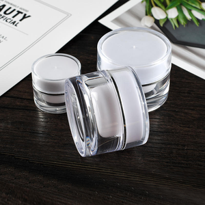 Pot cosmétique rond transparent à double paroi de haute qualité pour crème PS, 5g, 30g, 50g, avec logo personnalisé, pour soins de la peau - Product Image 3