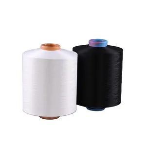 Supplier low price nylon yarn high elasticity 70D/24F/4 100D/36F/4 white black thick nylon 6 yarn DTY