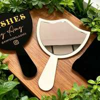 Miroir de maquillage portable en acrylique incassable de haute qualité, respectueux de l'environnement, design Art Déco, logo de marque personnalisé imprimé