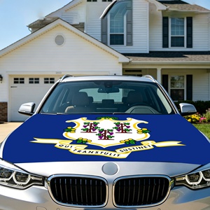 High Quality Custom Car Flag 4X5FT Car Hood Flag USA Connecticut Automobile Exterior Styling Elastic Engine Bonnet Flag Cover - Product Image 3