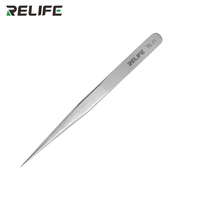 Relife TS-11 industrielle TS-15 précision pince à épiler droite incurvée en acier inoxydable antistatique électronique CPU IC réparation de téléphone