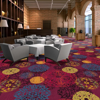 Moquette murale ignifuge B1 en nylon teint en masse imprimé, antistatique, pour hall d'entrée, cinéma, salle de jeux, casino