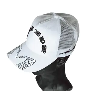 Boné de beisebol snapback com 5 peças para venda, boné de caminhoneiro bordado 3D personalizado Low Moq