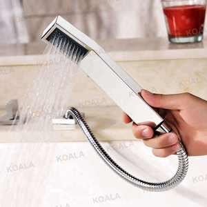 लक्ज़री ब्रास क्यूपीसी ईपीए गोल्ड प्लेटेड 5 होल लैवेटरी सै साइड माउंटेड बाथटब नल हैंडहेल्ड शावर के साथ - Product Image 3