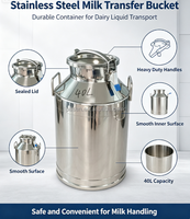 Réservoir de stockage de lait hermétique de différentes capacités : 5L, 10L, 15L, 20L, 50L, 100L, 80L