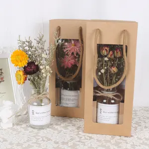 Natural Dried Flowers In Bottle For Home Decoration Gift Crafts