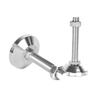 Composant de fixation pour montage au sol, pour support de base, pied de nivellement robuste et fixation par patin