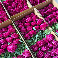 Fleur artificielle rouge rose au toucher réel, fleur de renoncule, arrangement de style moderne fait à la main - Douce, réaliste, parfumée, pour la Saint-Valentin