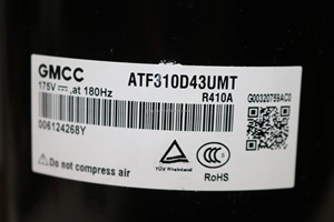 Compresor Rotativo Inverter DC GMCC ATF310D43UMT <span class=keywords><strong>R410A</strong></span> 31400BTU 175V 180Hz para Bomba <span class=keywords><strong>de</strong></span> Calor <span class=keywords><strong>de</strong></span> Aire Acondicionado - Product Image 3