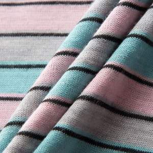 Solarwool yüksek kalite özel toptan baskı çizgili çift taraflı örme merinos yün kumaş - Product Image 3