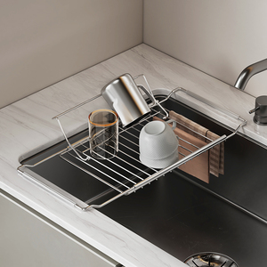 Évier de cuisine au-dessus de l'évier égouttoir égouttoir panier égouttoir à vaisselle rétractable - Product Image 5