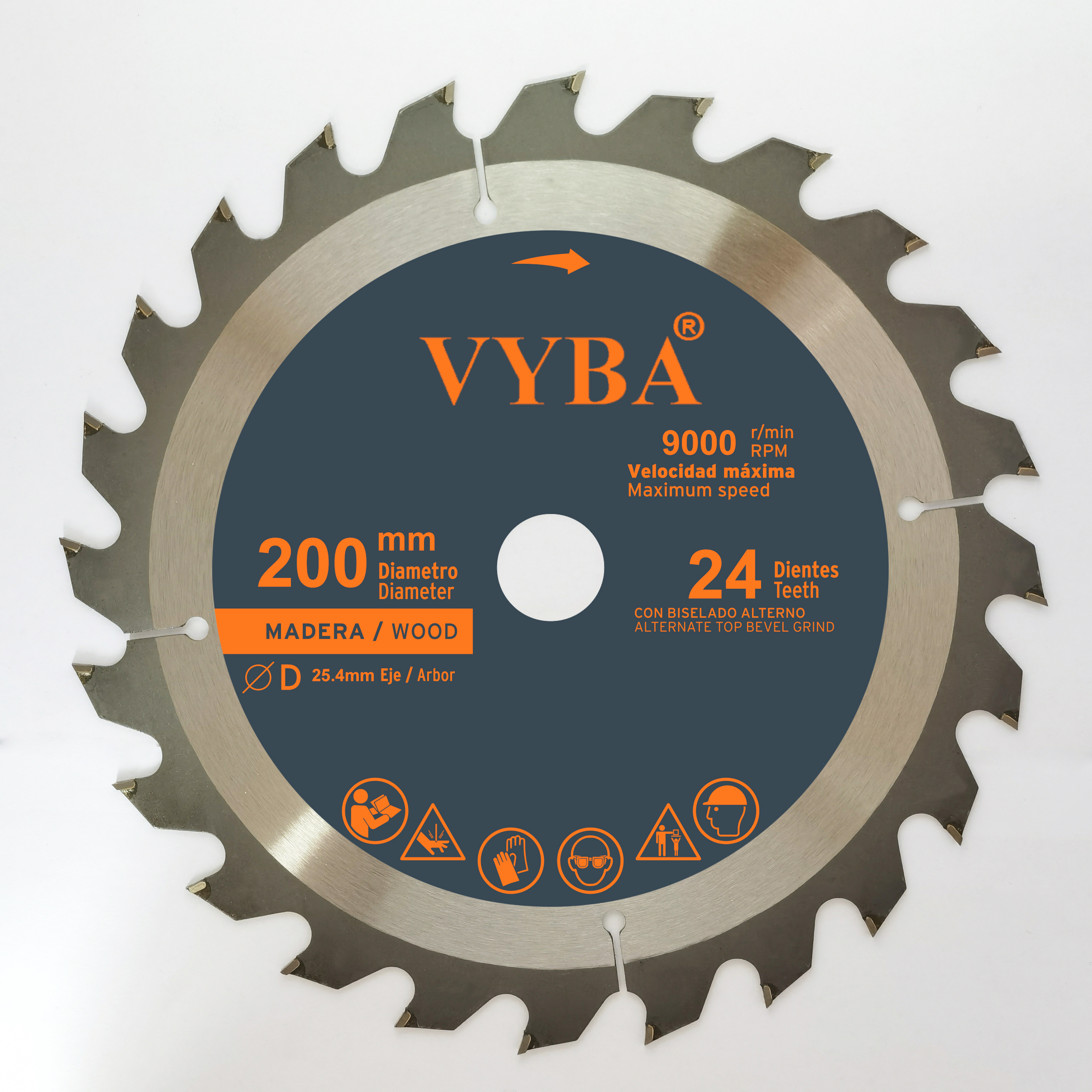 200mmX24T подходит для циркулярной пилы, наконечник из карбида вольфрама, полотно для циркулярной пилы TCT, режущее полотно для пилы по дереву