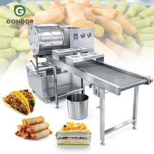 Machine automatique à faible coût pour la fabrication de petites enveloppes de lumpia philippines, de crêpes pakistanaises et de rouleaux de printemps, livraison à Shanghai - Product Image 1
