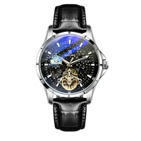 Montre lumineuse AOKULASIC pour homme, montre-bracelet automatique mécanique, montre de sport pour homme, marque haut de gamme, montre originale Star 512