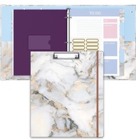 Carpeta con Clip para Hojas Sueltas A4, Organizador Multifuncional Creativo con Separadores y Pegatinas para Cuaderno, Venta al Por Mayor