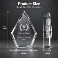 Trophée en cristal personnalisé Neelpure 199808 pour compétition scolaire sportive, plaque de récompense pour équipe de championnat d'athlétisme, cadeau pour médaille sportive
