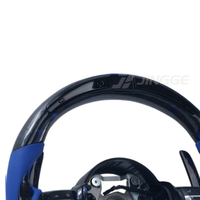 Volant en fibre de carbone forgé LED pour BMW F30 F10 F80 M3 M4, volant personnalisé en cuir M Performance avec affichage de course