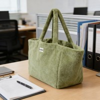Sac fourre-tout de luxe grande capacité pour femme, en velours doux, imperméable, avec poche à ouverture facile, idéal pour les courses et les cadeaux