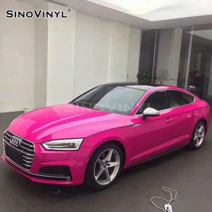 Entrega rápida <span class=keywords><strong>Vinilo</strong></span> autoadhesivo polimérico de alta calidad Cara brillante Película de envoltura de coche roja Película de cristal súper brillante - Product Image 3