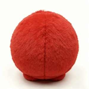Peluche Rojo Personalizado con Lengua Fuera y Ojos Grandes, Juguete de Peluche Redondo Rojo con Bordado de Estrella y la Frase 'I Love U' - Product Image 2