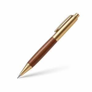 Lápiz Mecánico con Cuerpo de Madera de Nogal de 0.5 mm, Empuñadura de Latón Cepillado, Personalizable con Logotipo, Ideal para Regalo - Product Image 4