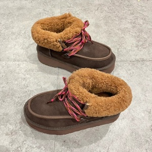 รองเท้าบูทลุยหิมะสำหรับฤดูใบไม้ร่วง/ฤดูหนาวของผู้หญิงมีพื้นรองเท้าหนารองเท้าสำหรับเดินออกแบบให้ผมหยิกกันลื่นและระบายอากาศได้ - Product Image 1