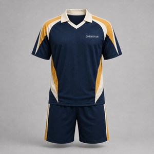 <span class=keywords><strong>Maillot</strong></span> de football vintage personnalisé, coupe ample, bleu marine, col en V, style côtier - Product Image 1