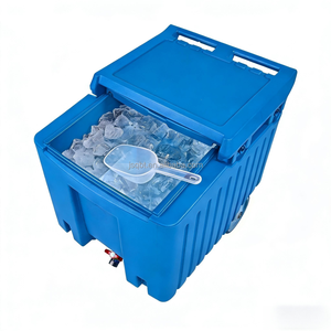Chariot à glace avec 4 roues et couvercle coulissant, bac à glace commercial CP-116 pour cuisines de restauration, bistros, restaurants, bars - Product Image 1