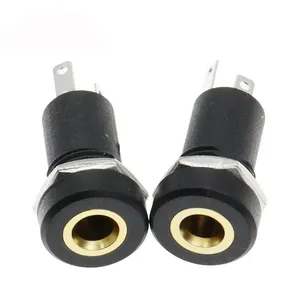 Keple 6.35mm 1/4" Inch Mono Jack Male Plug, 2-Pole - Pack Of 2, Plastic Grip Repair Jack TS Solder Type DIY Audio Cable Connector