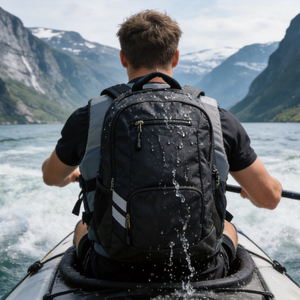 Hydration Bag 300D Snowflake Fabric Backpack with Headphone Port Waterproof Outdoor Hiking Travel Daypack - Product Image 2